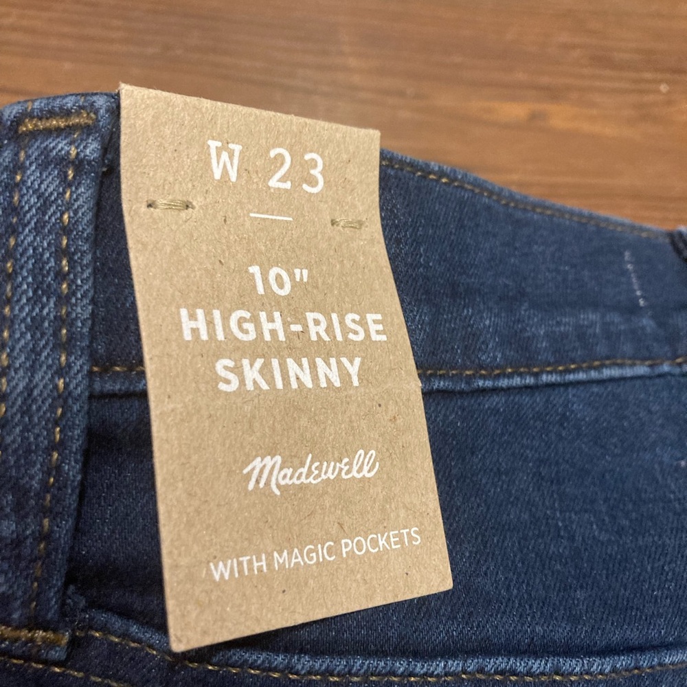 NWT Madewell 10" High Rise Skinny Jeans Size 23 Women's Hayes Wash Style #F4684 - Picture 11 of 13